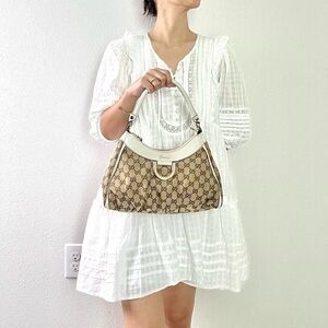 🍓GUCCI Abbey Canvas HandBag